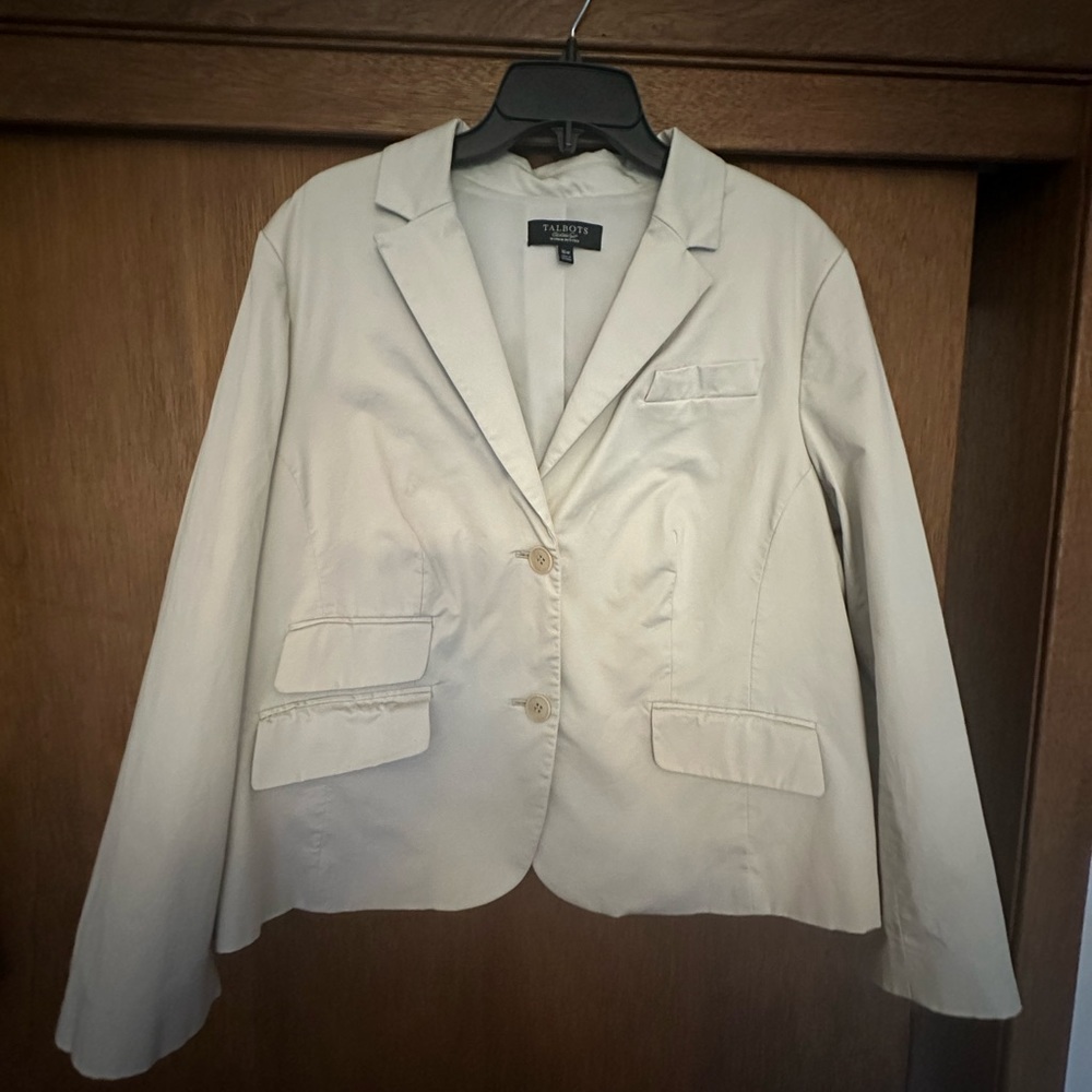 Talbots cream color blazer